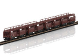 Type Off 52 Auto Transport Car - Ready to Run -- German Federal Railroad DB (Era III, Boxcar Red)-1