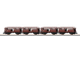 Type Off 52 Auto Transport Car - Ready to Run -- German Federal Railroad DB (Era III, Boxcar Red)-2