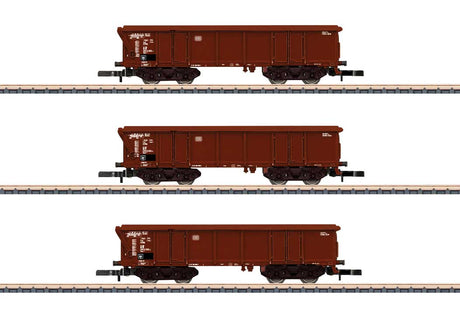 Type Tams 886 Gondola w/Retractable Roof 3-Pack - Ready to Run -- German Federal Railroad DB (Era IV, Boxcar Red)