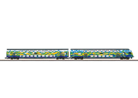 Type DBpza 753.5 Coach & Dbpbzfa 765.6 Bi-Level Cab Coach Set - Ready to Run -- German Railroad DB AG (Era VI 2024, Touristik Scheme, blue, green)-2