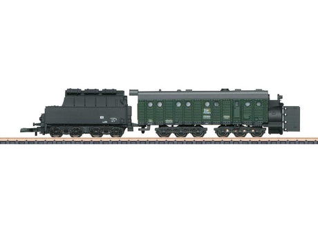 Henschel Steam-Powered Rotary Snowplow - Ready to Run -- German State Railroad DR (Era IV, green, black, gray)-2