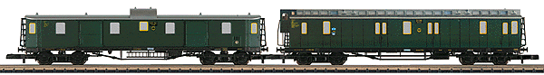 Mail Car & Baggage Car -- DRG (1) Type Pw4pr04 w/Cupola. (1) Type Post4b17 w/Brakeman's Cab