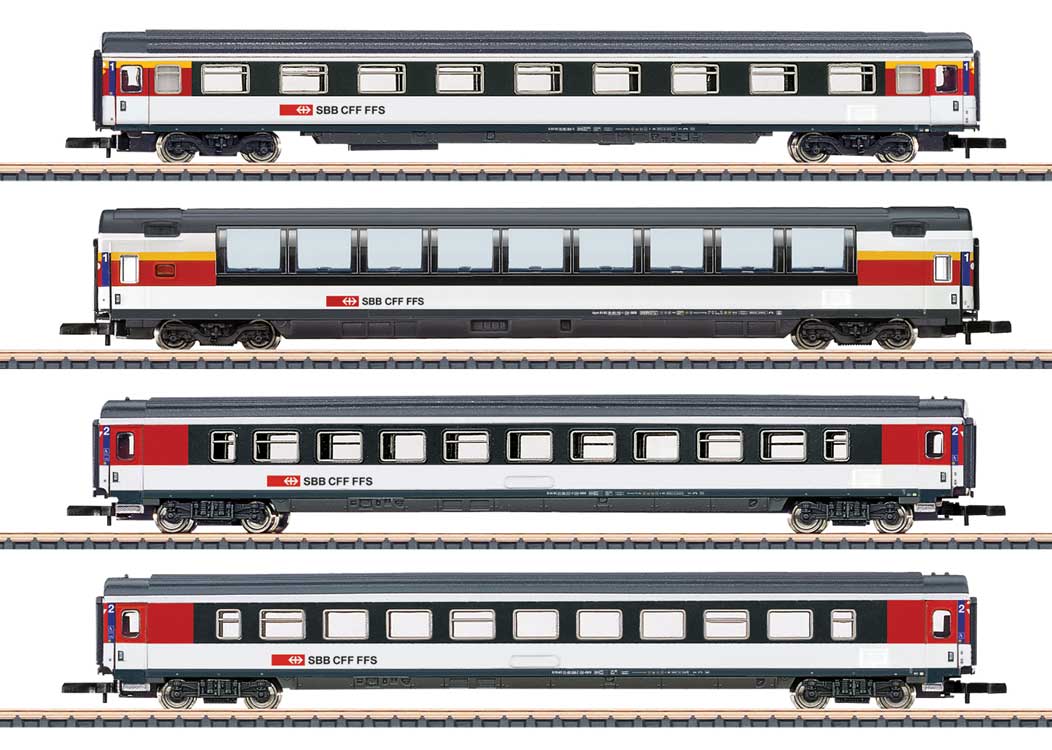 Type EW IV A, 2 Type EW IV B, 1 Type Apm Set - Ready to Run -- Swiss Federal Railways SBB (InterCity, Era VI 2019, white, black, red)
