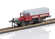 Vomag Low-Side Rail Truck with Tarp Cover - Standard DC -- German Federal Railroad DB (Era III, red, gray, white)-1