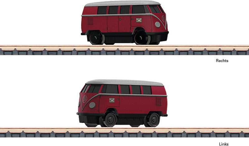Class KLV Volkswagen T1 Inspection Van - Standard DC -- German Federal Railroad DB (Era III, red, silver)