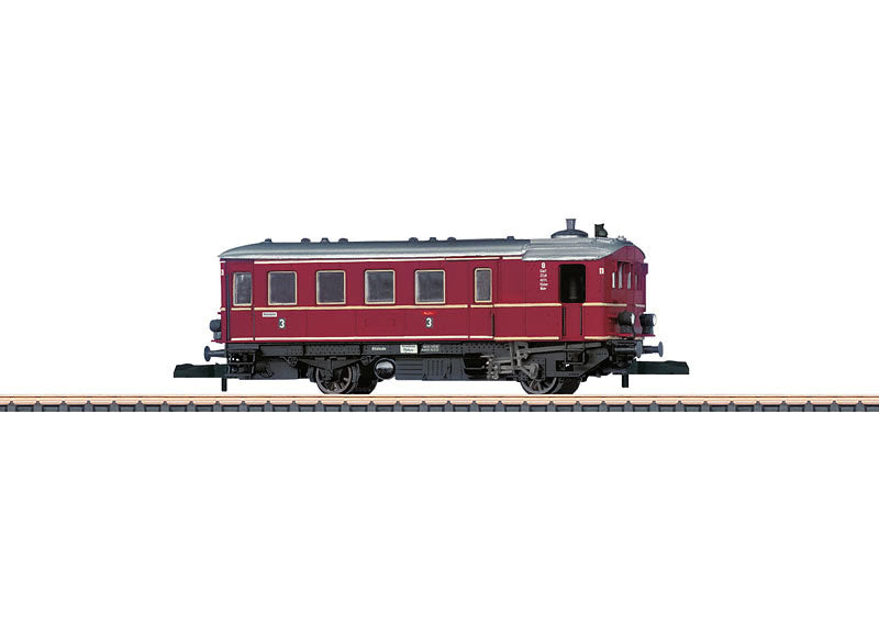 Class Kittel CidT 8 Steam-Powered Rail Car - Standard DC -- German Federal Railroad DB (Era III, red, silver, black)