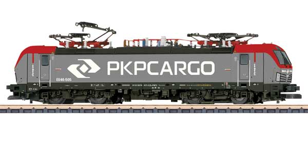 Siemens Vectron Class 370/EU-46 Electric - Standard DC -- PKP Cargo (Era VI, gray, red)