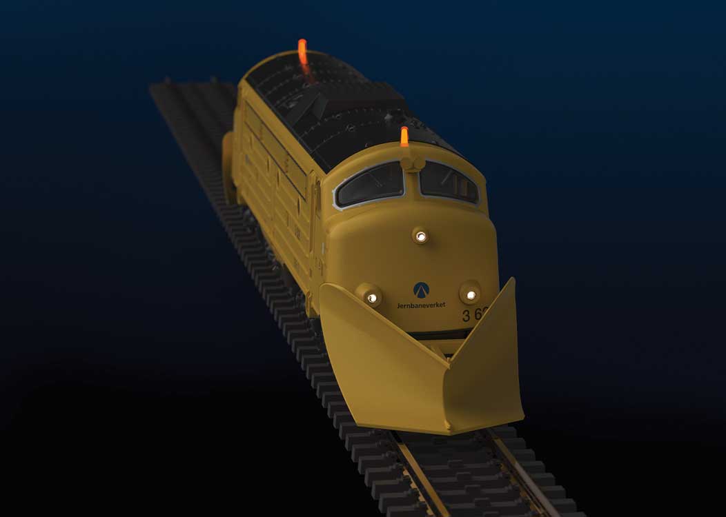 Class Di3 628 Diesel w/Snowplows - Standard DC -- Norwegian State Railways NSB (Era V, yellow, black)-3