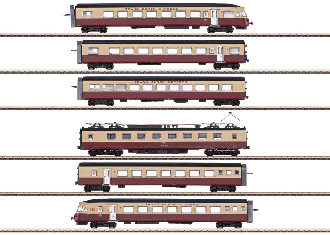 Class RAe TEE II 6-Car Train - Standard DC -- Swiss Federal Railways SBB (Era IV, red, beige, black)-1