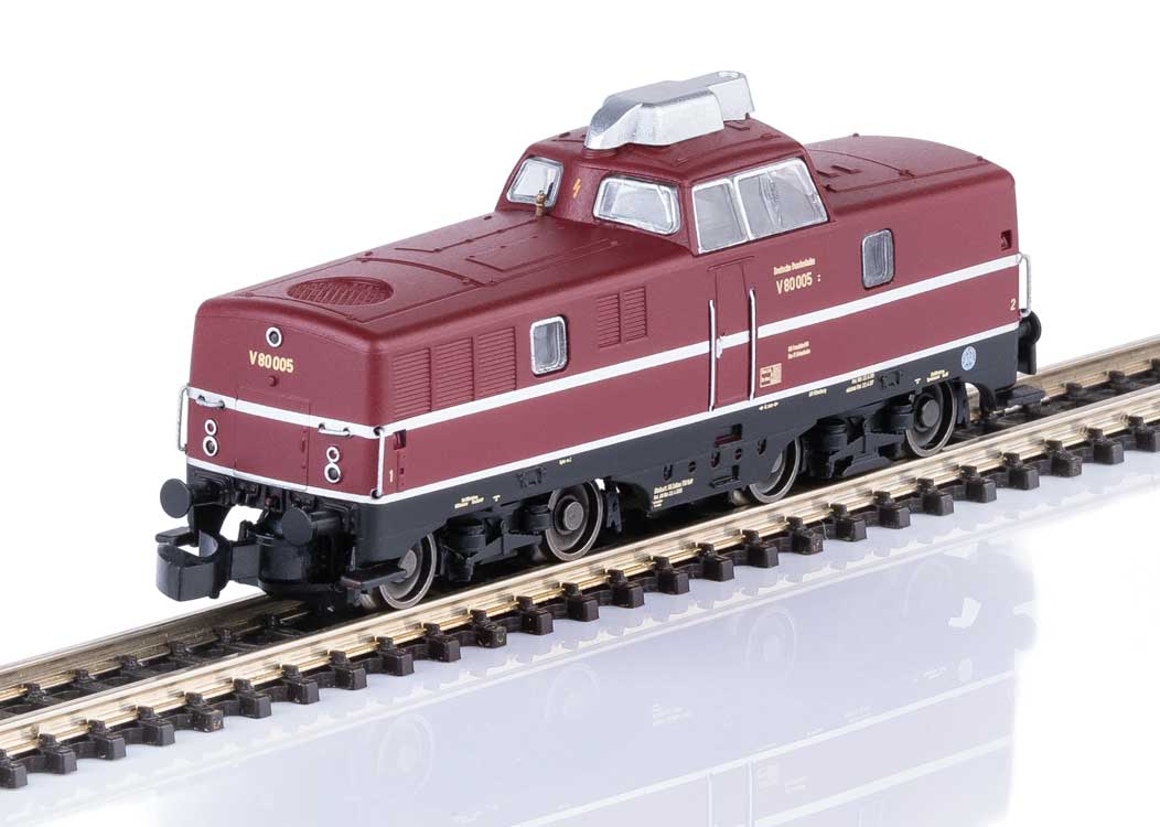 Class V 80 Diesel - Standard DC -- German Federal Railroad DB (Era III, red, black)-1