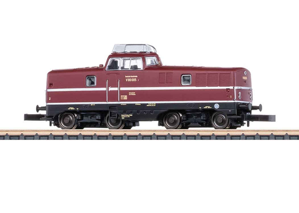 Class V 80 Diesel - Standard DC -- German Federal Railroad DB (Era III, red, black)-2