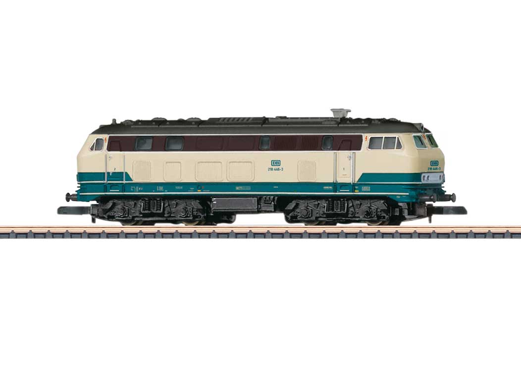 Class 218 Diesel - Standard DC -- German Federal Railroad DB (Era VI, ivory, blue, black)