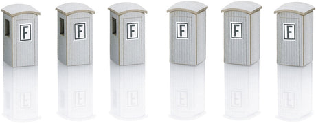 Railroad Telephone Booths -- Laser-Cut Kit - Each: 1/4 x 1/4 x 7-16"  .55 x .55 x 1.1cm pkg(6)