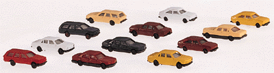 Automobile set -- 3 Each Mercedes Benz 500 SE, Opel Rekord Caravan, BMW 735i and VW Passat