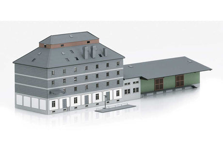 Raiffeisen Warehouse with Market -- Laser-Cut Kit - 5 x 2-1/2 x 3-1/4"  12.7 x 6.4 x 8.2cm-2