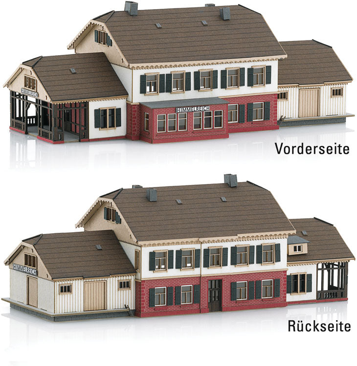Himmelreich Train Station -- Laser-Cut Card Kit - 6 x 2-1/4 x 2-1/8"  15.2 x 5.8 x 5.3cm