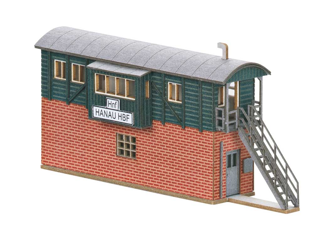 Hanau Main Station Temporary Signal Tower -- Laser-Cut Kit - 2 x 1/2 x 5/8"  5 x 1.2 x 1.3cm