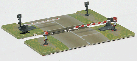 Automatic Grade Crossing Gate Set w/Half Gates -- 3-3/4 x 1-1/2" 96 x 37mm