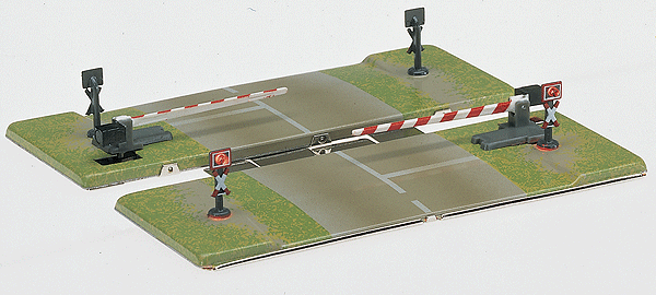 Automatic Grade Crossing Gate Set w/Half Gates -- 3-3/4 x 1-1/2" 96 x 37mm