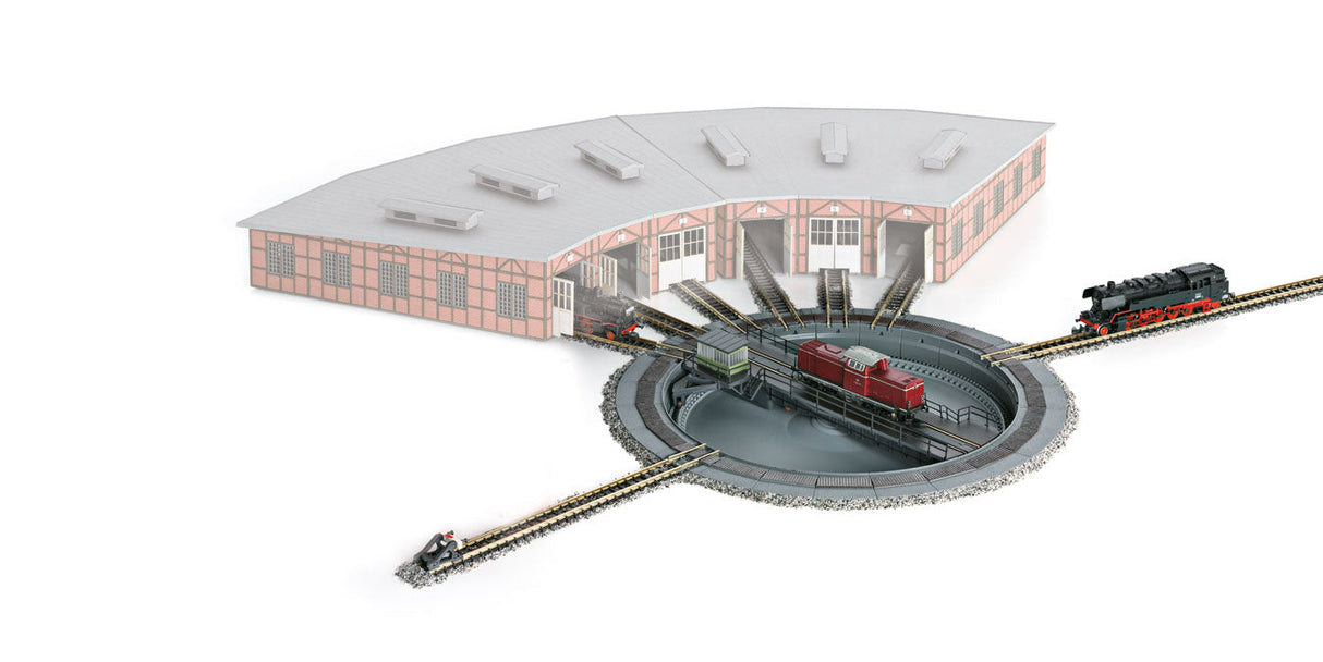 Turntable w/8 Spoke Tracks, Power Pack & Controller -- Assembled