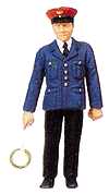 Railroad Station Personnel -- Conductor w/Signal Paddle Lowered