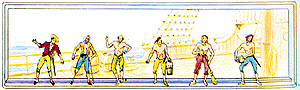 Shipbuilding Scale Figures - 1/90 -- Pirates #2
