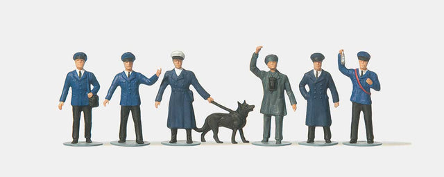 German Railroad Staff w/Dog -- pkg(7)