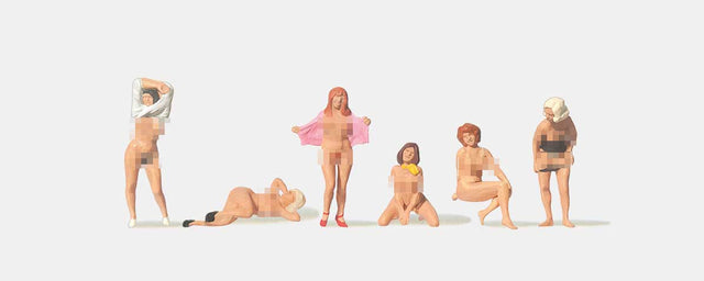 Nude Women Sunbathers -- Set 2 pkg(6)