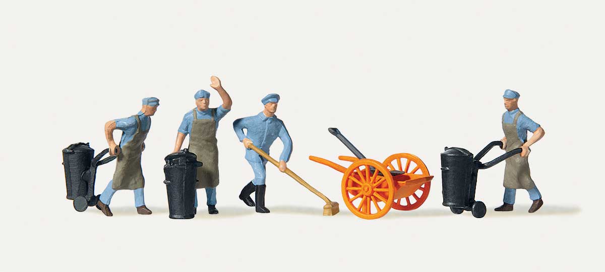 City Environmental Services Garbage Men with Accessories -- pkg(5)