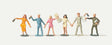 Persons Throwing Away Garbage - Economy Series -- pkg(6)