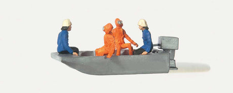 Fire Department Rescue Divers with Boat - Economy Series -- pkg(4)