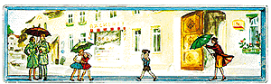 Pedestrians -- With Umbrellas/Rain Coats