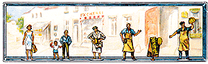 Workers -- Fruit Stand Vendors & Shoppers w/Bananas