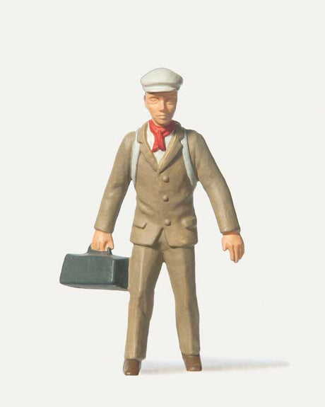 Male Passenger with Cap Carrying Rucksack