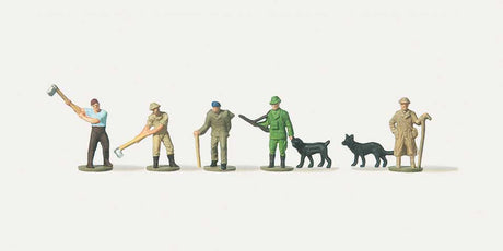 3 Lumberjacks, Forest Ranger, Shepherd and 2 Dogs