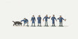 Policemen with Dog -- pkg(6)