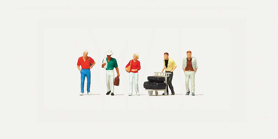 Passengers with Luggage Cart -- pkg(5)