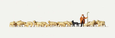 Shepherd with Flock and Dog