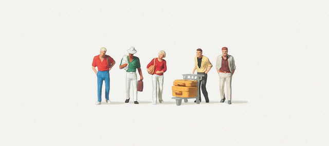 Passengers with Luggage Cart -- pkg(5)