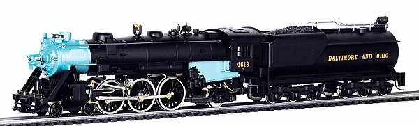 4-6-2 Light Pacific w/Vanderbilt Tender - Standard DC -- Baltimore & Ohio (black)