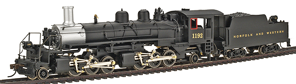 2-6-6-2 Articulated w/Tender - Standard DC -- Norfolk & Western #1192 (black, silver)