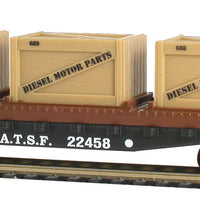 40' Flatcar w/Crates -- Atchison, Topeka & Santa Fe