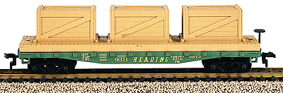 Flatcar w/Crates -- Reading