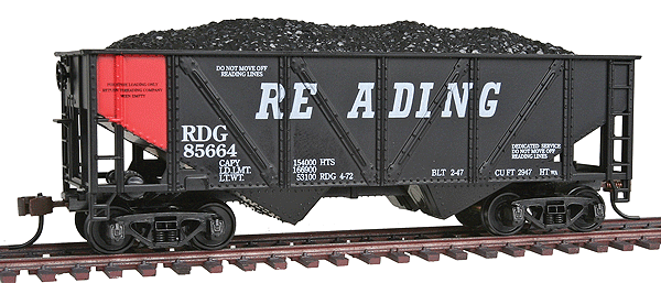 36' Hopper Car w/Coal Load -- Reading (Orange panel)