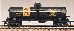 35' Tank Car -- Hercules Powder Co. (black, yellow)