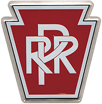 Embossed Die-Cut Metal Sign -- Pennsylvania Railroad