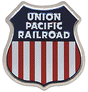 Embossed Die-Cut Metal Sign -- Union Pacific