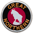Embossed Die-Cut Metal Sign -- Great Northern