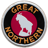 Embossed Die-Cut Metal Sign -- Great Northern