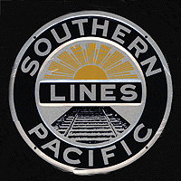 Embossed Die-Cut Metal Sign -- Southern Pacific